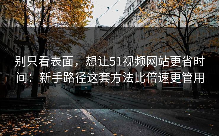 别只看表面，想让51视频网站更省时间：新手路径这套方法比倍速更管用